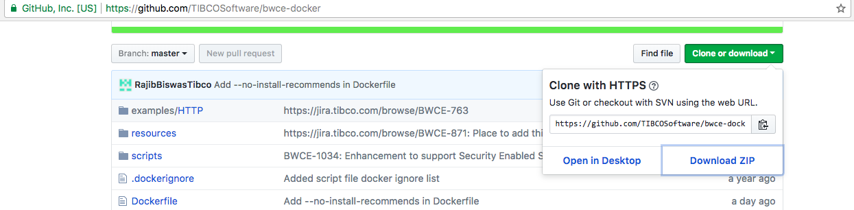 13. Export des bwce-docker Github Projekts