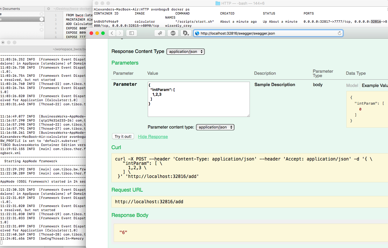 16. docker ps und öffene http://localhost:32816/swagger/